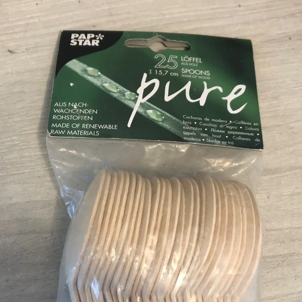 Pap Star PURE Disposable Compostable Wooden Cutlery Set Bundle NIB Please Read
